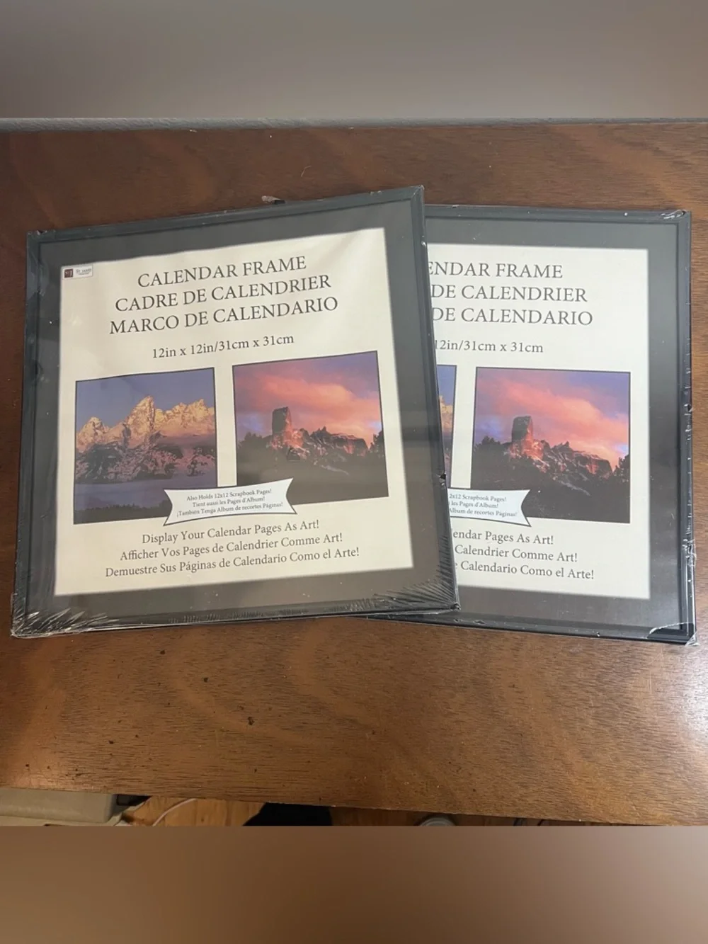 NWT Set of Two Michaels Stores Calendar Black Calendar Frame 12x12 Collectible